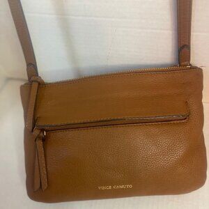Vince Camuto double zipper gally crossbody bag in brown